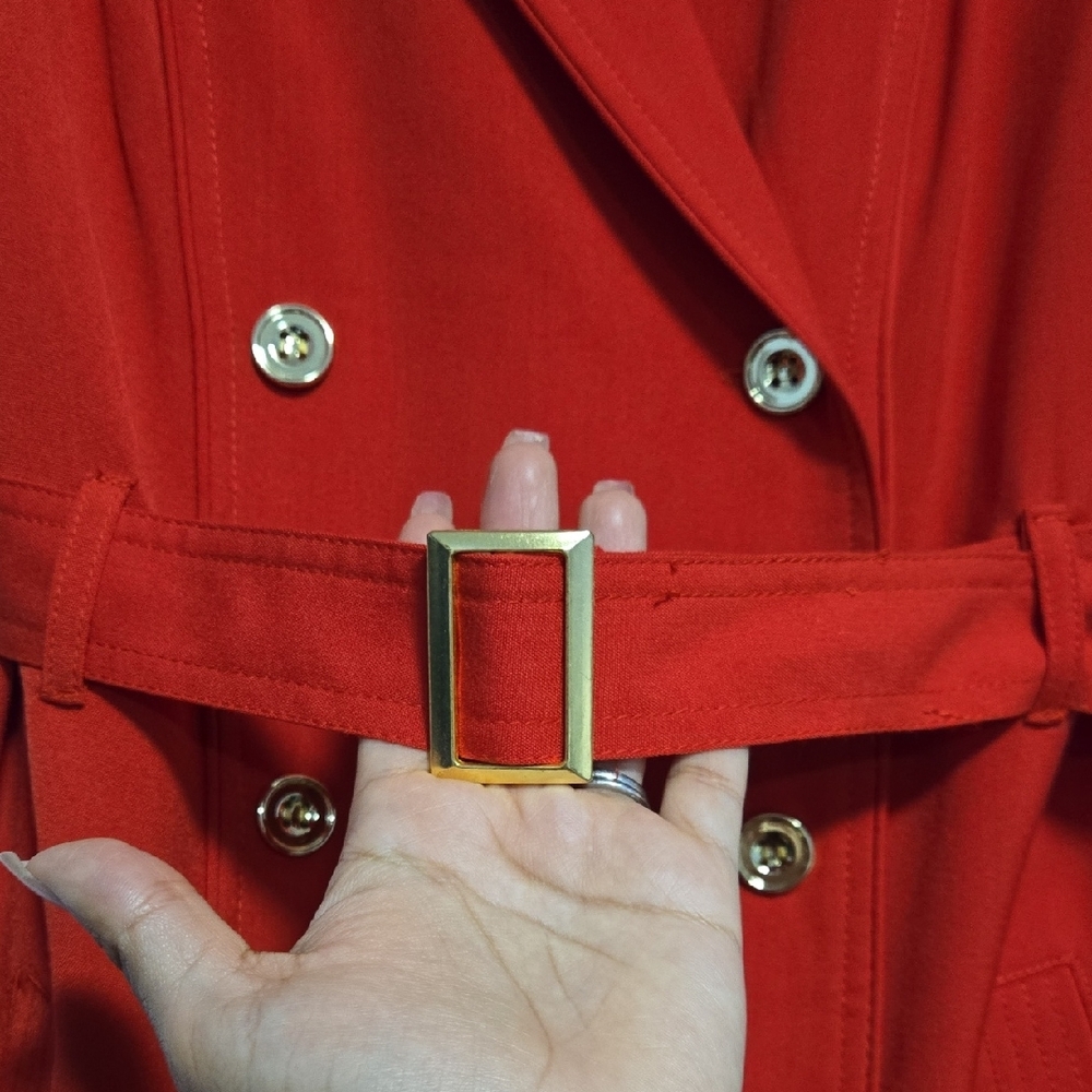 Sharagano Double Breasted Trench Dress NWOT - Picture 6 of 13